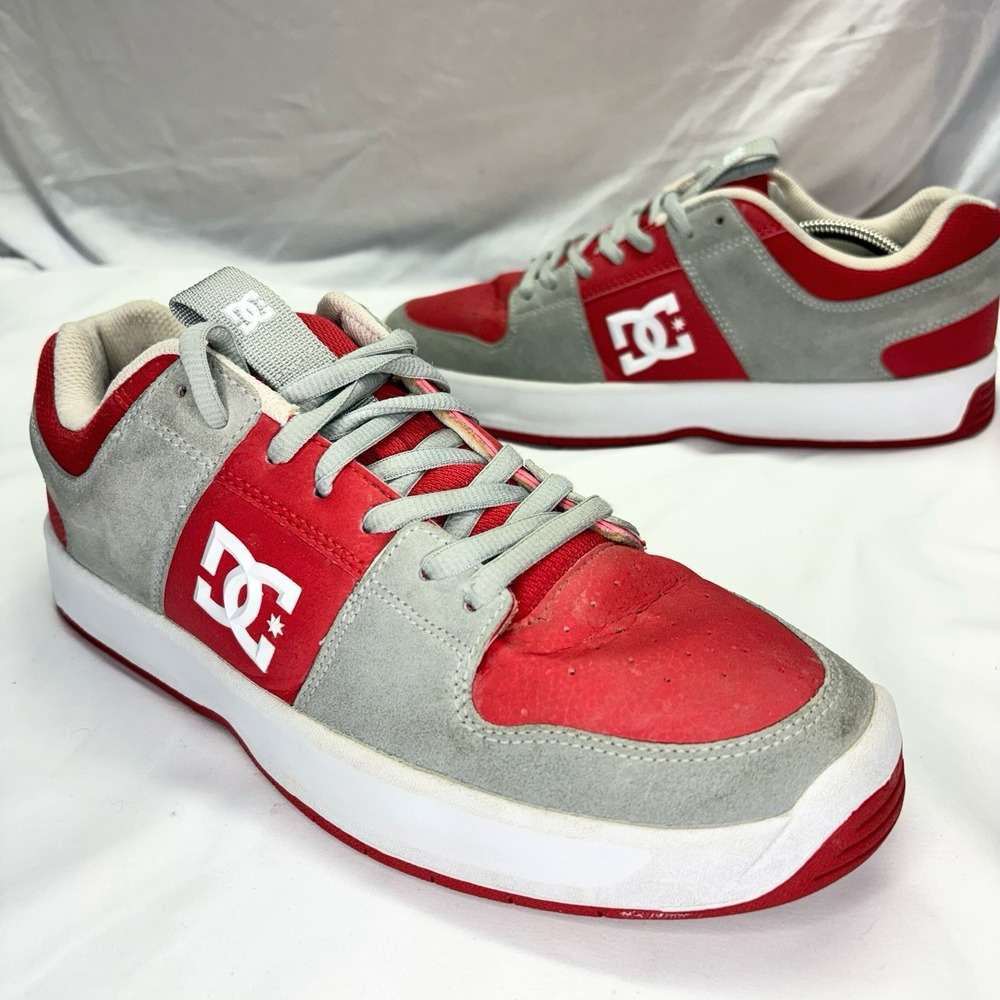 DC Lynx Zero Men's Skateboarding Shoes Size US 12 Red White Gray